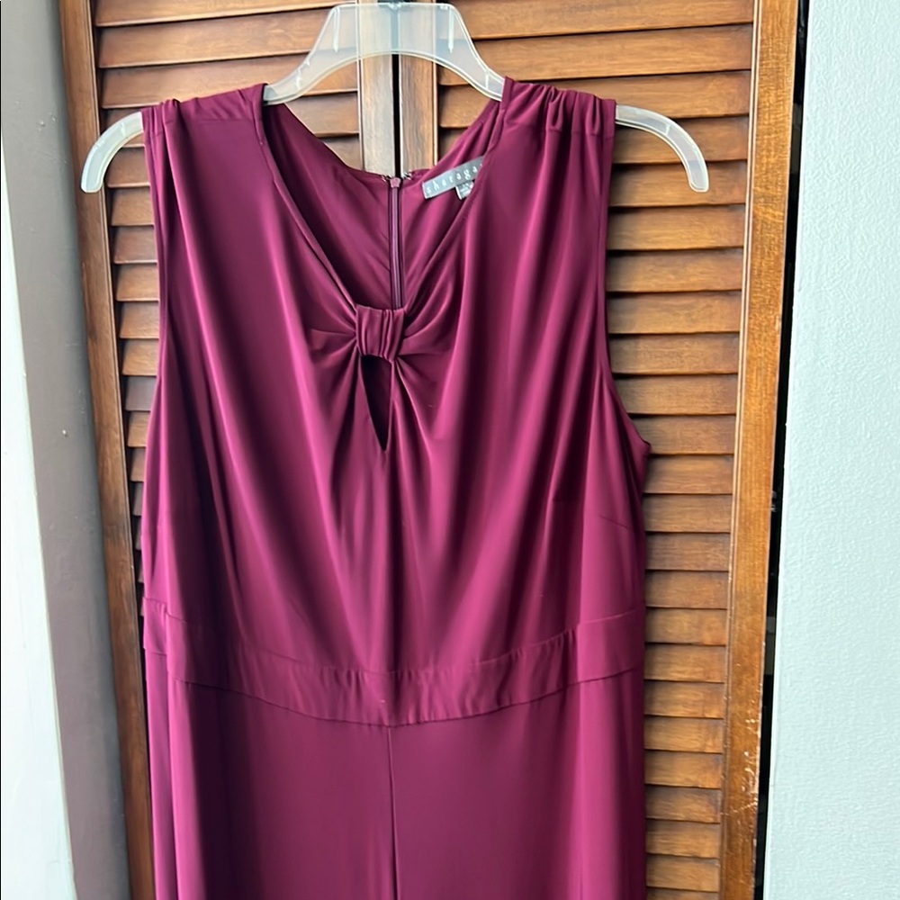 Sharagano Burgundy Cut Out Jumpsuit